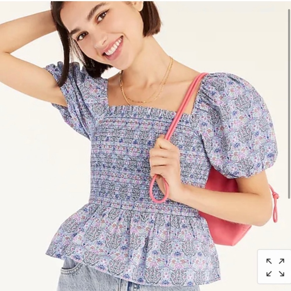J.Crew Floral Printed Liberty Top NWT